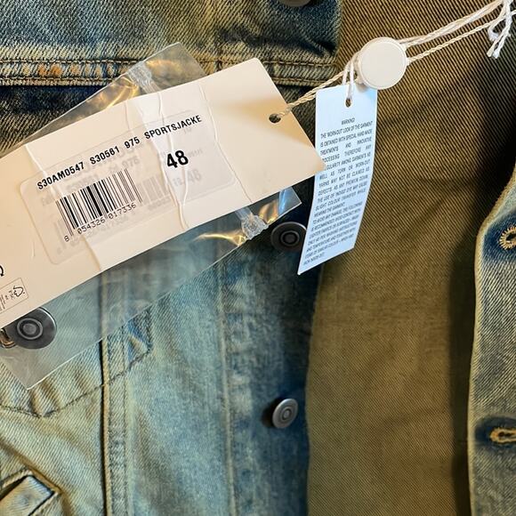 Maison Margiela Vintage Wash Blue Denim Jean Jacket Size 12 New Retails $1245 - Picture 7 of 15